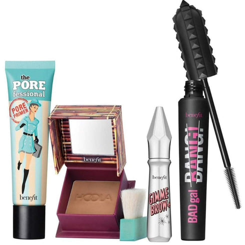 Benefit Icons Gift Set 7.5ml POREfessional Primer + 4ml BAGgal BANG! Mascara - Intense Pitch Black + 2.5g Matte Bronzer